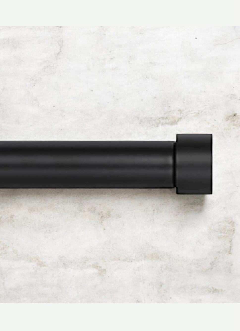 Drapery Window Curtain Rod - End Cap Style Design 1 Inch Pole. 28 to 48 Inch